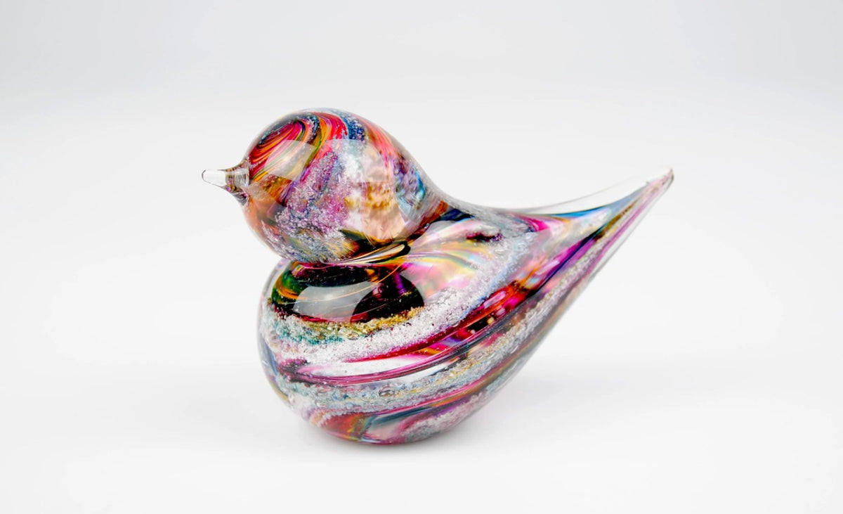 Colorful Bird with Cremation Ash